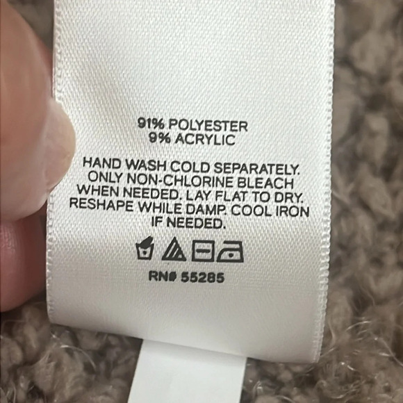 Express oversized longline open front cozy comfy teddy bear cardigan,size small - Picture 5 of 11